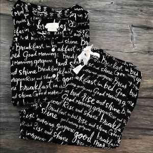 Kate Spade Rise & Shine flannel pajama set